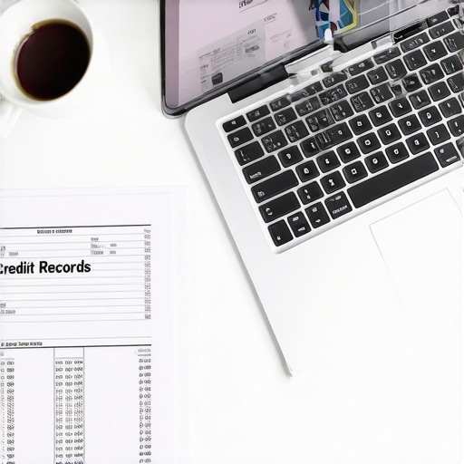 A person organizing physical and digital credit repair records
