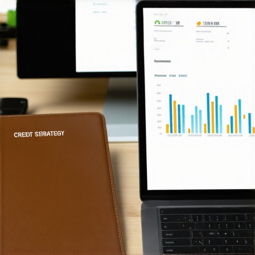 Professional workspace with credit organization tools and financial audit logs