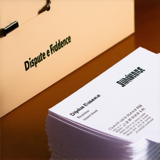 A desk with a legal folder and certified mail receipts for credit repair