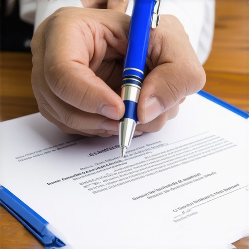 A person writing a credit dispute letter with a certified mail receipt on the desk.