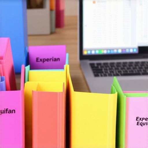 A binder and laptop used to organize credit repair documents and track dispute timelines.