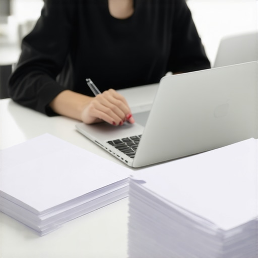 A person managing their credit report using a spreadsheet and physical mail records for better financial health.