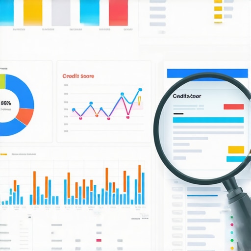 A digital workspace showing advanced credit monitoring tools and a detailed credit report audit.