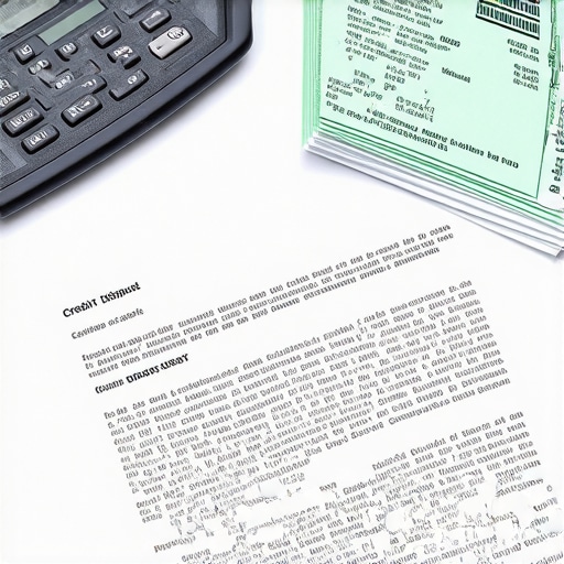 A hand-signed credit dispute letter with a certified mail receipt on a desk.