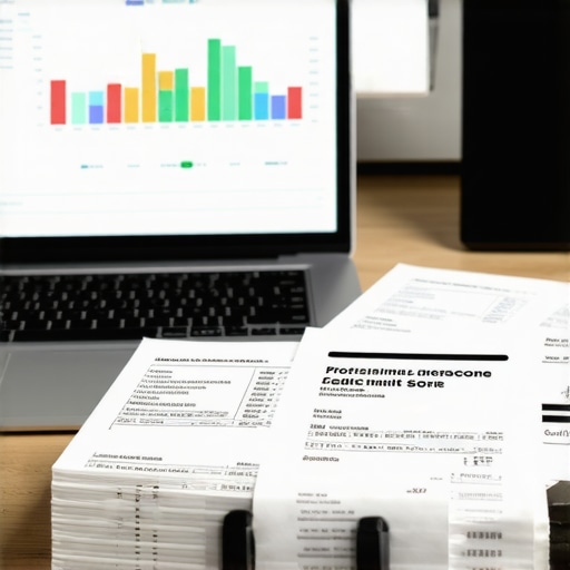 A professional setup for tracking credit scores and managing dispute documentation effectively.