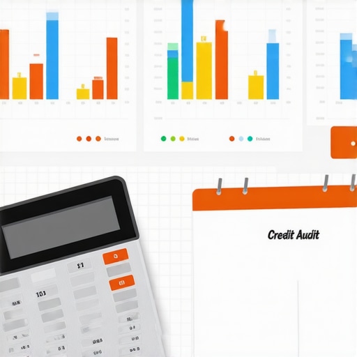 A digital screen showing credit tracking tools and a financial audit calendar.
