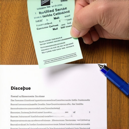 A certified mail receipt and a formal credit dispute letter symbolizing the legal paper trail for credit repair.