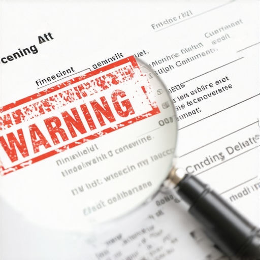 Magnifying glass examining a credit report for hidden fees and clauses