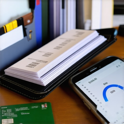 Organized credit dispute documents and FICO tracking tools on a desk.