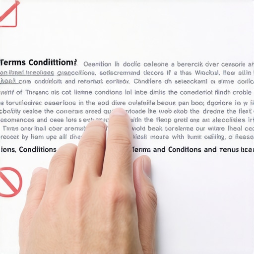 User hesitating to click a checkbox on a digital legal agreement.
