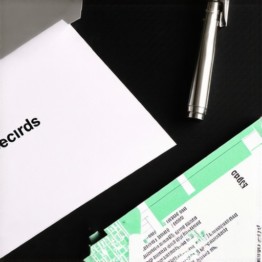 An organized binder with certified mail receipts used for credit dispute tracking.