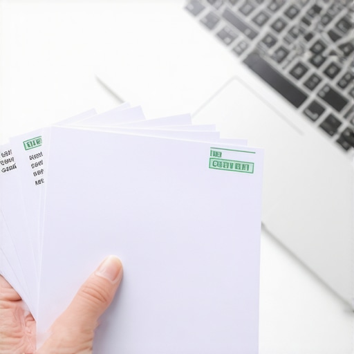 Hand holding certified mail envelopes for credit bureau disputes