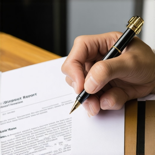 Close-up of person drafting a physical credit dispute letter to bureaus