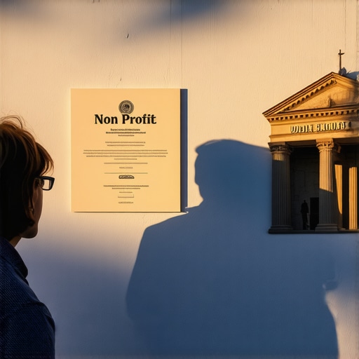 Skeptical person investigating a non-profit credit counseling agency's credentials and corporate ties.