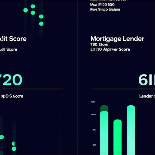 Comparison of FICO scores versus educational scores on a digital interface showing different numbers