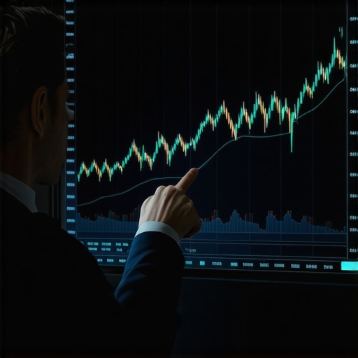 A financial analyst examining a credit score dip on a digital graph