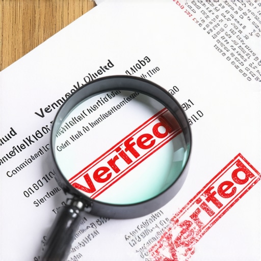 Close up of a credit report with a magnifying glass illustrating the flaws in automated verification systems
