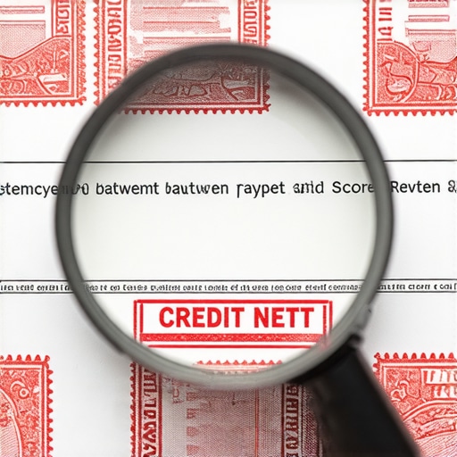 Close up of a credit report with a magnifying glass showing a paid status that didn't help the score
