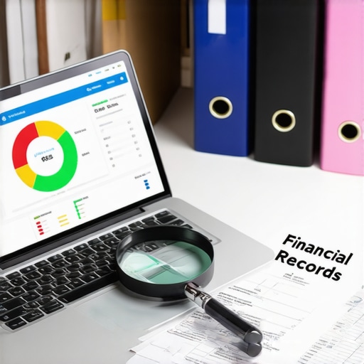 Tools for Maintaining High Credit Scores A desk with credit monitoring tools and a record-keeping binder for financial maintenance.