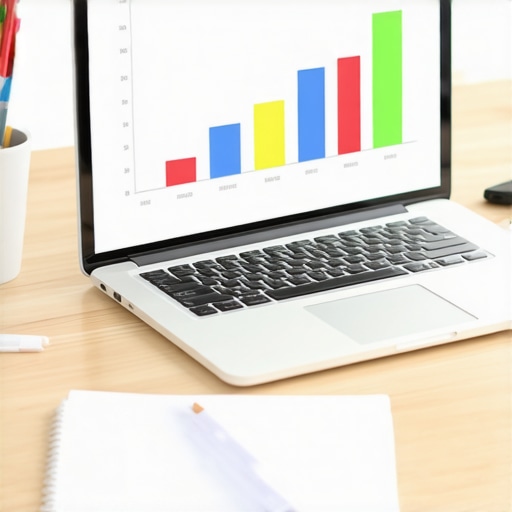 A person managing their credit score using a laptop and a manual notebook for long-term financial maintenance.